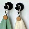2 PCS Woven Rope Metal Storage Clip Multifunctional Wear-resistant Bathroom Towel Clip Space Saving No-Drill Hanging Clip