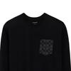 Coach Pattern Printed Pullover Round Neck Drop Shoulder Long Sleeve T-Shirt Men T-Shirts Black CO788-BLK