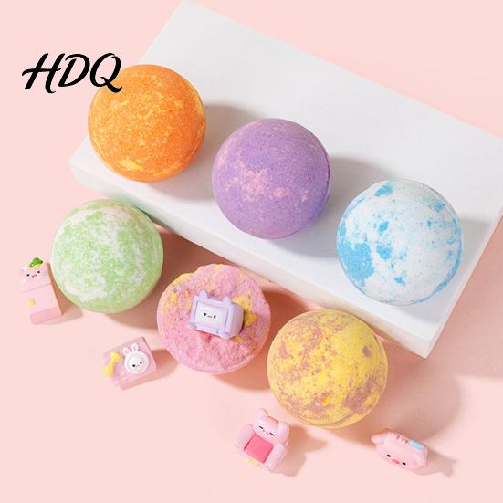 Bath Ball with Surprise Toy Salt Inside Fruity Floral Plants Extract Handmade Natural Sea Bubble Women Men SPA Gift Scented
