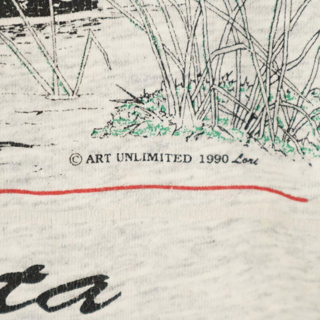 Lee 90s Made In USA Old Short Sleeve T-shirt L Gray Men's Used