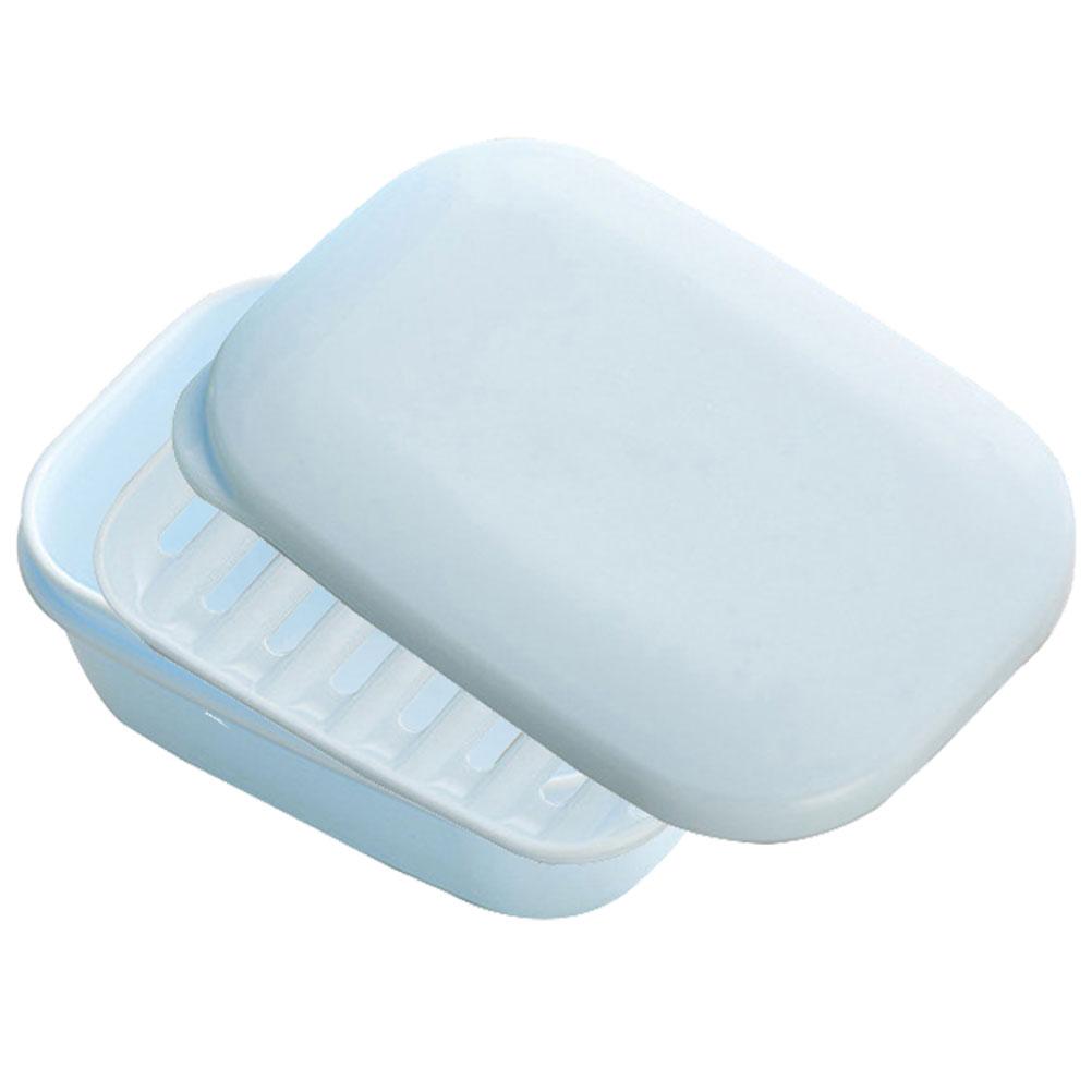 Portable Soap Box Case Mini Holder Sky Blue Lightweight Plastic Dry Clean Home Travel Outdoor Soap Dispenser Container