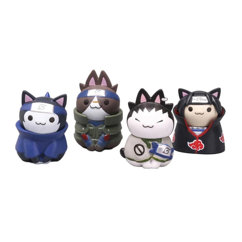 Anime Naruto Figure Toys Cute Mini Kakashi Uchiha Itachi Gaara Q Version Action Dolls Pvc Model Edition Desktop Birthday Gifts