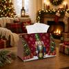 1pc Festive Holiday Tissue Box | Multi-functional Christmas Napkin Box, Available Suitable for Home, Christmas Car Decoration Nutcracker Candy -Applic