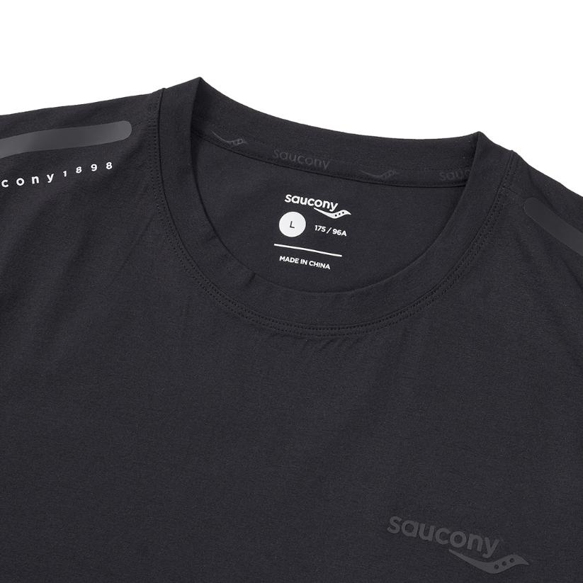 SAUCONY Urban Lifestyle Series Fashion Round Neck Pullover Short Sleeve T-Shirt Men T-Shirts Black SA2259ST03C-BK001