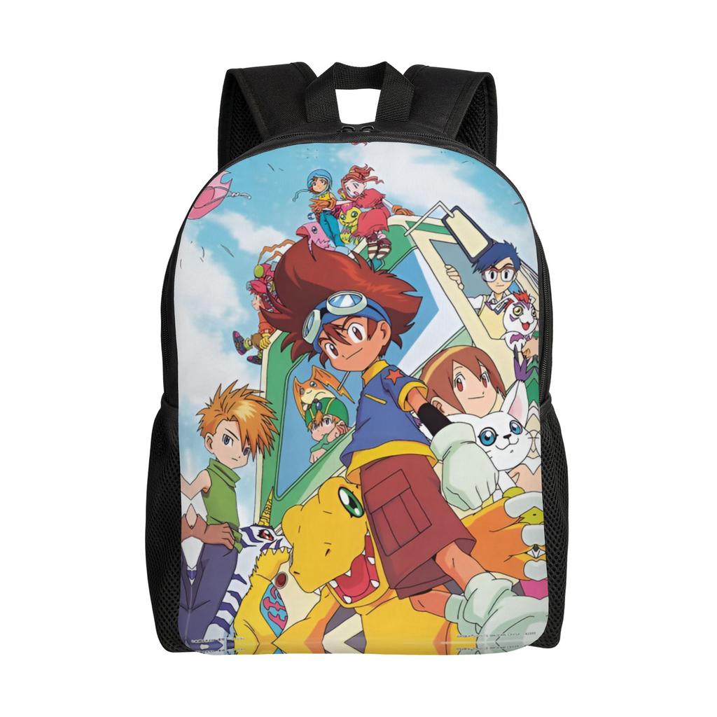 D-Digimons Backpacks for Men Women School College Student Bookbag Fits 15 Inch Laptop Cartoon Bags