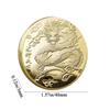 Gold Dragon Embossed Coins Silver Plated Collectible Coins Chinese Zodiac Dragon Coin  New Year