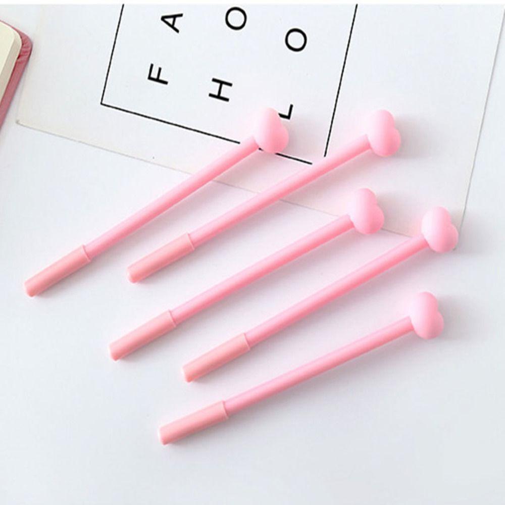 10pcs Cute Kawaii Stationery Black Ink Ballpoint Pen Three-dimensional Writing Pen  School Supplies
