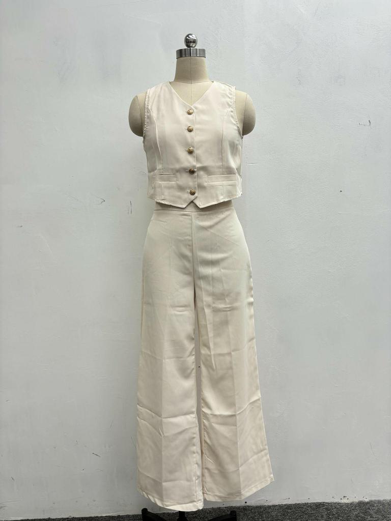 In Stock 2024 Summer Women's High-End Casual Two-Piece Set: European and American Style Long Pants