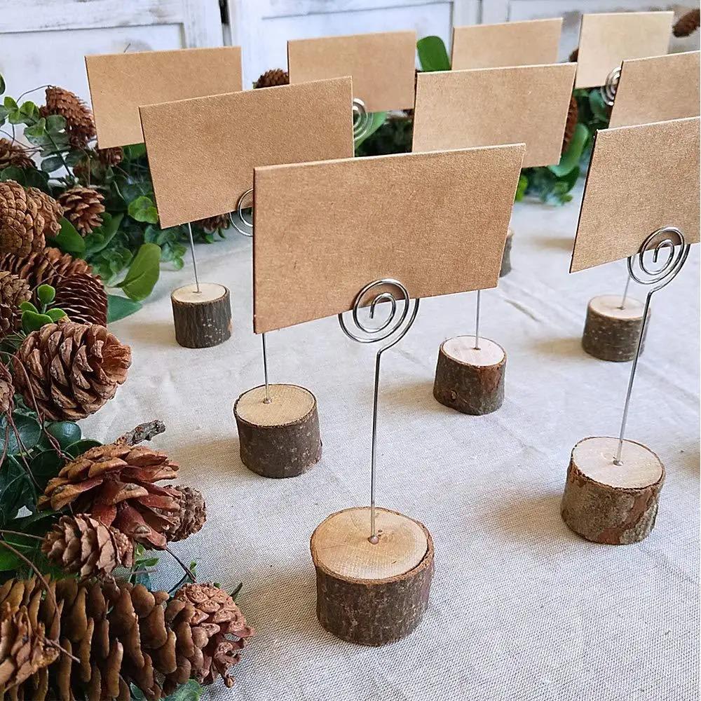 10pcs Blank Table Place Cards Kraft Paper Seating Number Card  Anniversary Celebration
