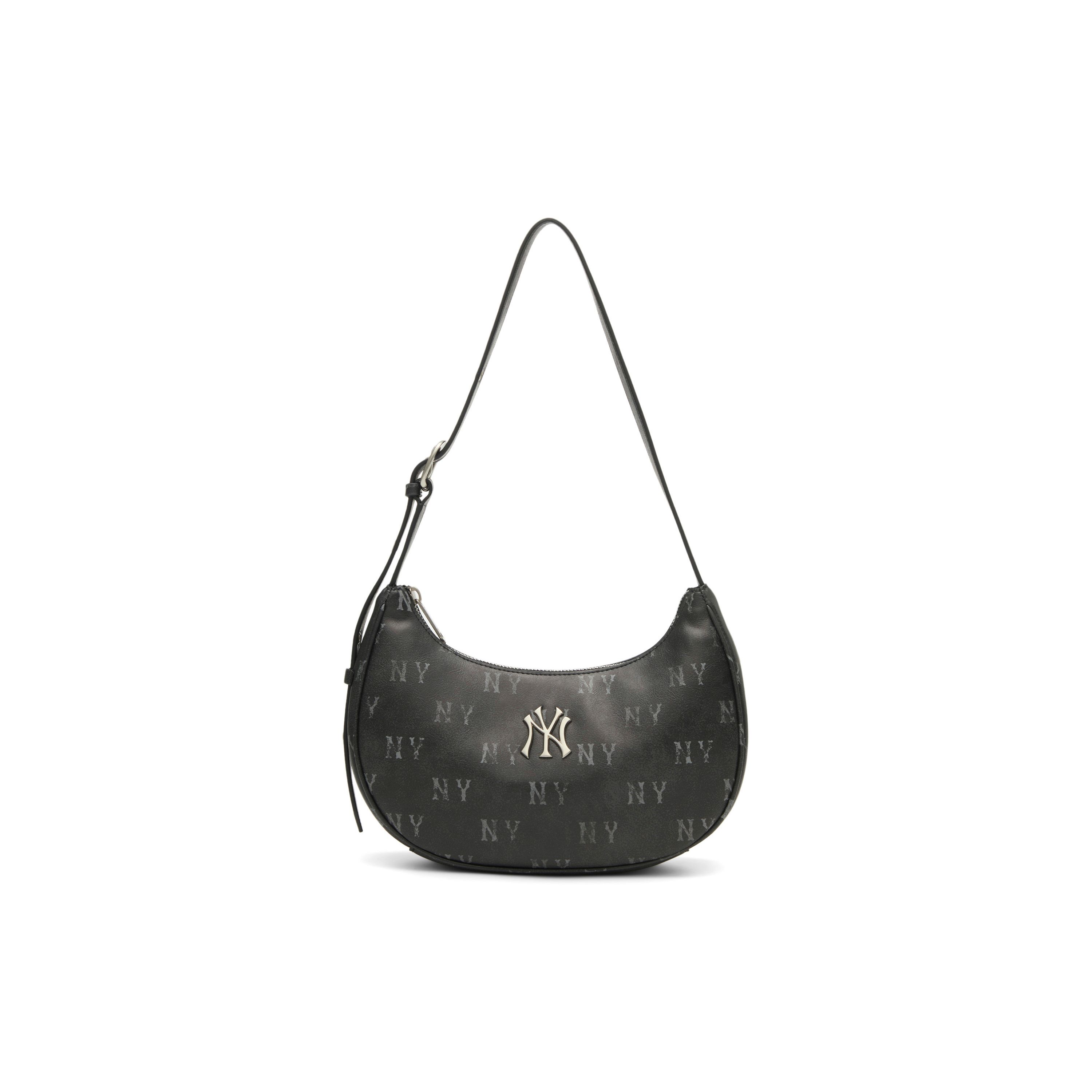 

MLB 25FW New York Yankees Classic Versatile Vintage Shoulder Bag Women Shoulder Bag Multicolor 3ABQMV65N Black,Basic Set (Bag)