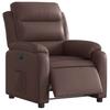 Electric Recliner Chair Brown Faux Leather