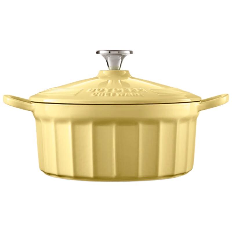Buydeem 22cm Multi-functional Cast Iron Enamel Stew Pot