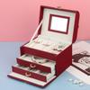 Hochzeits Schmuck Organizer Box Halsketten Ausstellungsboxen Mehrschichtiger Ohrringe Aufbewahrungskoffer Valentinstagsgeschenke Ringe Ausstellungsboxen