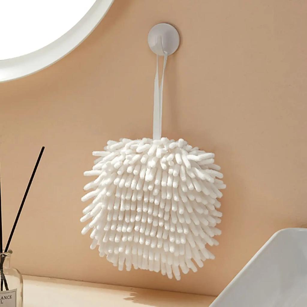 1PC Kitchen and bathroom adsorption suspension, quick drying, fluffy and soft chenille handkerchief - random