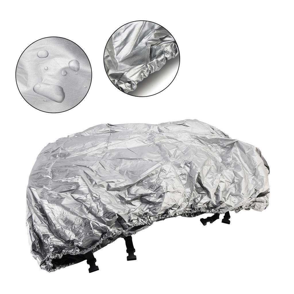 Heavy Duty Boat Cover Waterproof Silver For 16-18Ft Fishing Ski Bass Shelter
