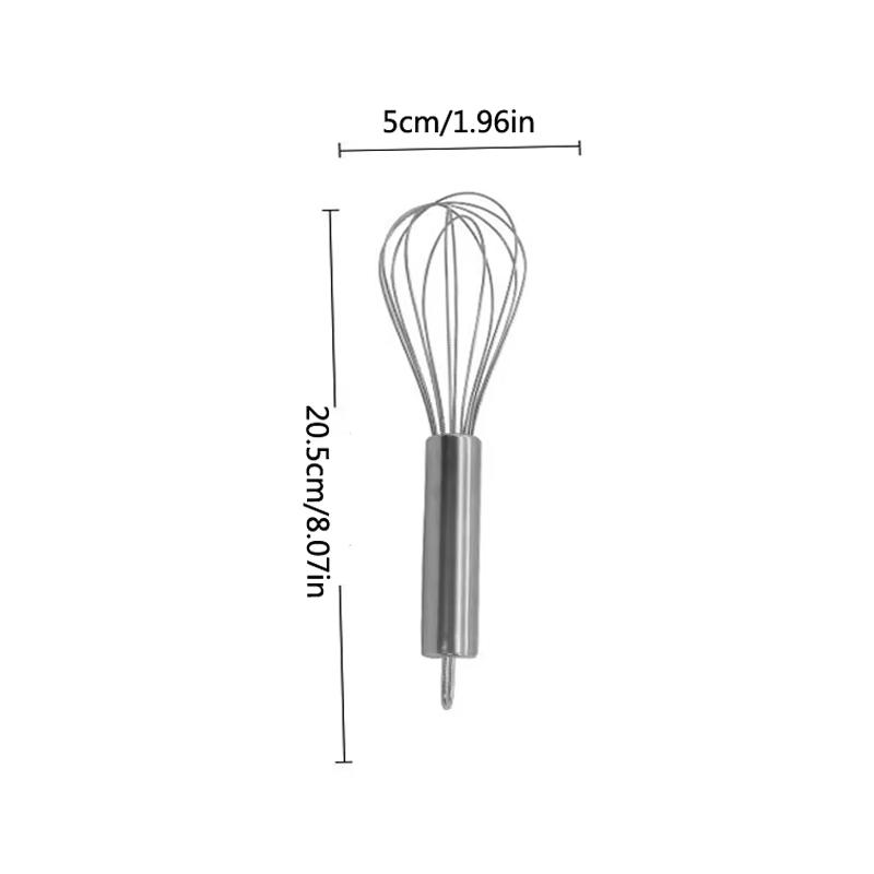 6/8/10/12 Inches Stainless Steel Balloon Wire Whisk Manual Egg Beater Mixer Kitchen Baking Utensil Milk Cream Butter Whisk Mixer