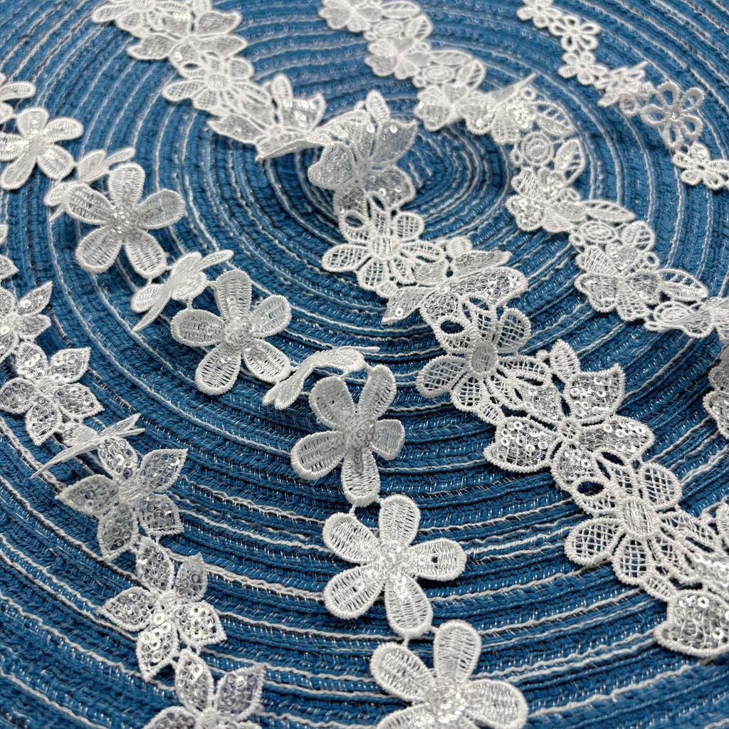 Bekleidungszubehör Zuhause Damenunterwäsche Lolita Schleifenzubehör Hohl Polyester Stickerei Spitze Perlenspitze