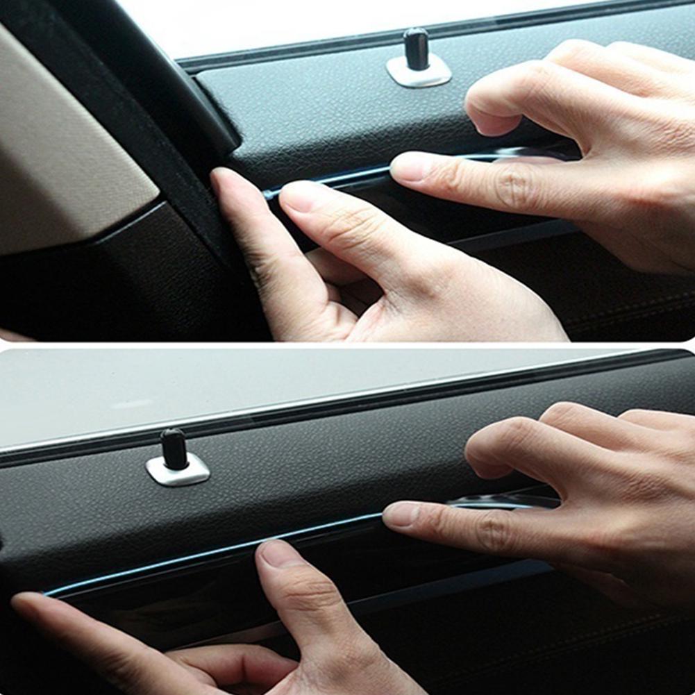 Car Interior Lighting 1m/2m/3m/5m Strips Auto LED Strip Garland EL Wire Rope Car Decoration Neon LED Lamp Flexible Rope Tube