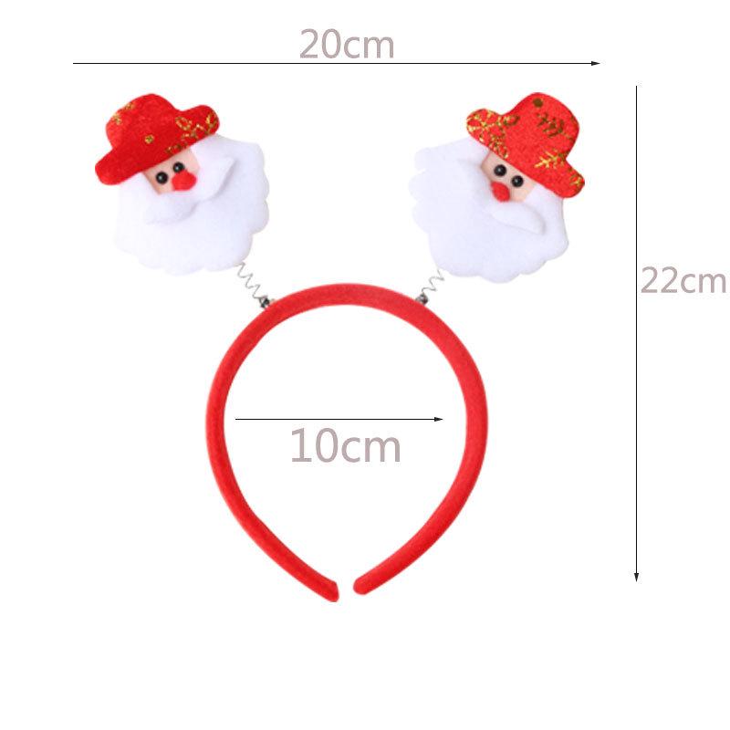 Christmas Headband: Santa, Snowman & Reindeer Antlers for Kids' Party