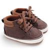 Spring and Autumn New Brown Baby Baptism Walking Shoes for Boys from 0 to 18 Months Soft Sole Lightweight Sports Shoes