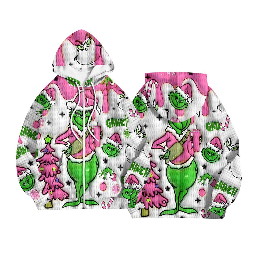 Women's Fashion Jacket Casual Printed Long-sleeved Hooded Cardigan Sweatshirts