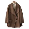 Spring New Double-sided Cashmere Coat Women's Small Short Loose High-end Woolen Coat High-end Sense