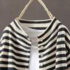 SIBISHER Women's Striped Color Block Knit Top