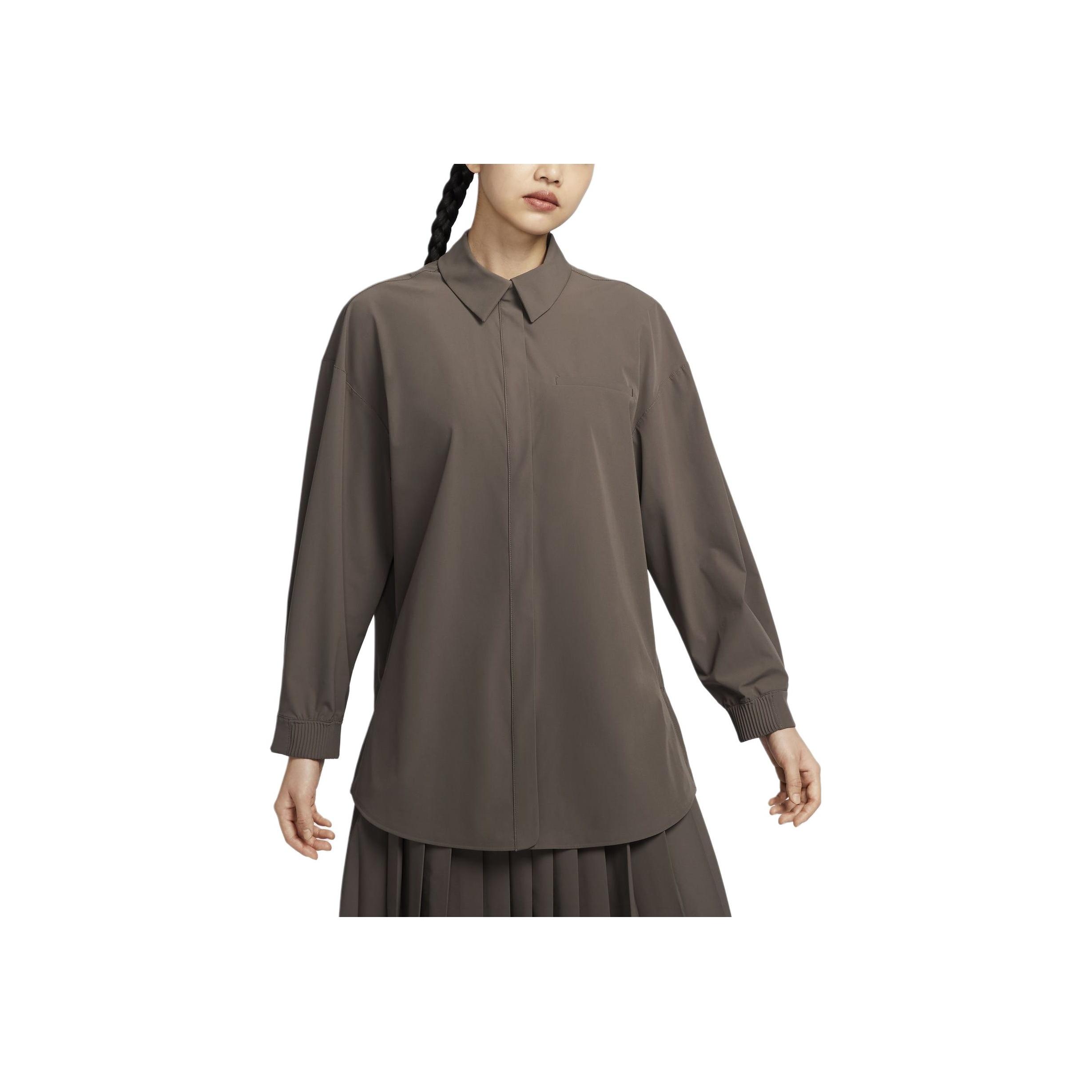 

Nike Women s HQ0237-004 Sportswear 24.7 Oversized Button-Up Shirt M
