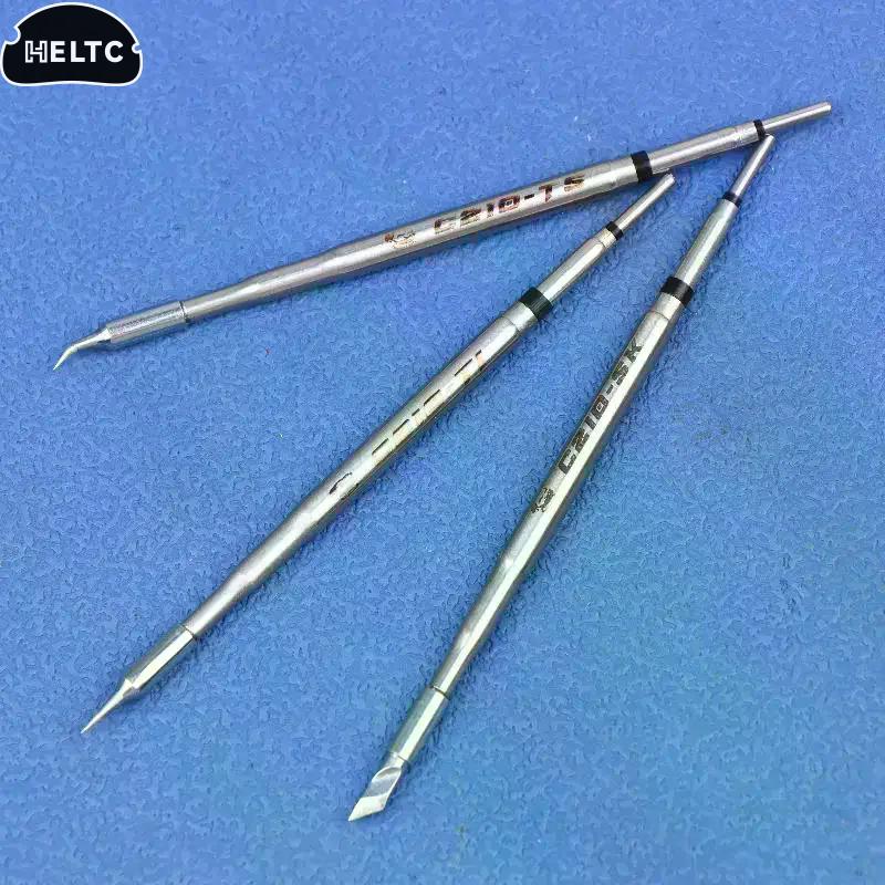 1PCS Silver C210 Sereis Soldering Iron Tips C210-TS/TI/SK Replace Tip Universal Compatible T210 Soldering Station Welding Tools
