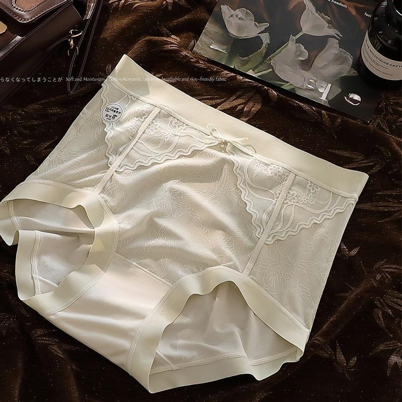 Fashion Summer Lace Retro High Waist Sexy Underwear Comfortable Breathable Soft Skin Friendly Women's Triangle Panties