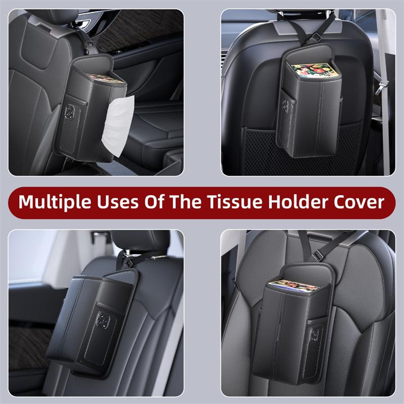 Auto Leder Sitzseite Aufbewahrungstasche Hängender Automatischer Sitz Organizer Taschentuchtasche Wasserbecher Handyhalter Aufbewahrungstasche