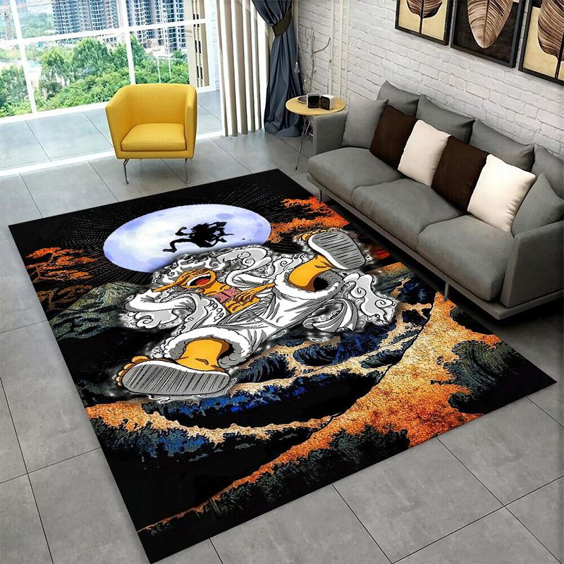 Classic Anime One P-Piece Cartoon Zoro Non-Slip Area Rug for Living Room,Bedroom,Playroom,Soft Carpet Floor Mat Home Decor Rug