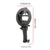 Handheld Hand Grip S Shape Bracket Accessory for Bowens Mount Camera Top Flashlight Black
