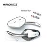 WTZMOTO Motorcycle Handlebar Side Rearview Chrome Mirrors, Harley-Davidson Mirrors,