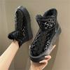 Winter waterproof leather velvet warm northeast plush snow boots women's 2025 new short cotton boots non-slip cotton shoes
