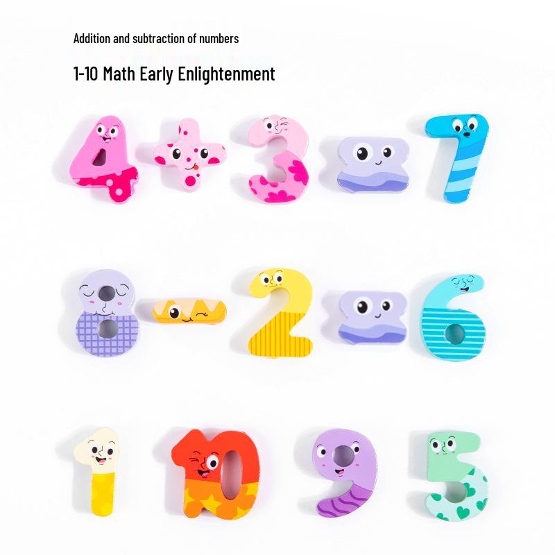 Kids' Educational Montessori Logarithmic Board: Early Learning Toy for Number Recognition & Fishing Game
