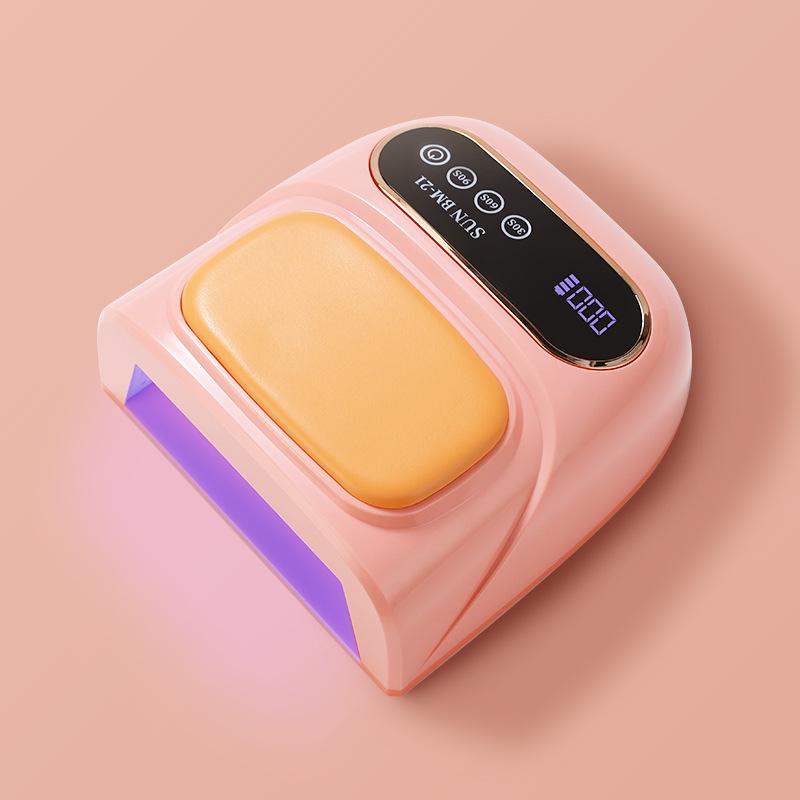 Custom Logo Rechargeable USB Nail Curing Lamp with Wearable Hand Rest and Large Gel Space.