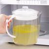 1.5L Oil Grease Separator Pot Transparent High Temperature Resistance Fat Separator Jug Visible Scaled Grease Skimmer Pitcher