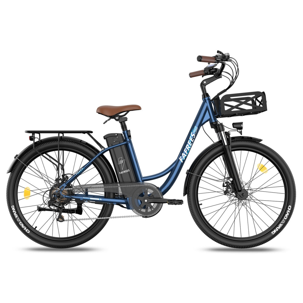 Bicicletă electrică Fafrees F26 Durabilă Ușoară, 250W, 36V 20.3Ah, Anvelopă 26"×1.95", Furcă cu suspensie, Portbagaj față, IP54, Shimano 7 viteze, Afișaj LCD color