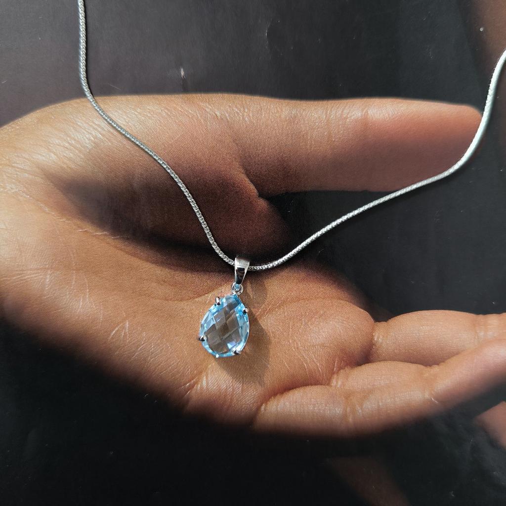 Серебряная подвеска с топазом 4.2ct (2207153)
