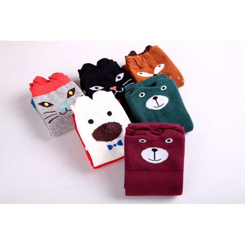 Children's Cartoon Cotton Mid-Calf Socks - Toddler & Baby Girl Long Socks