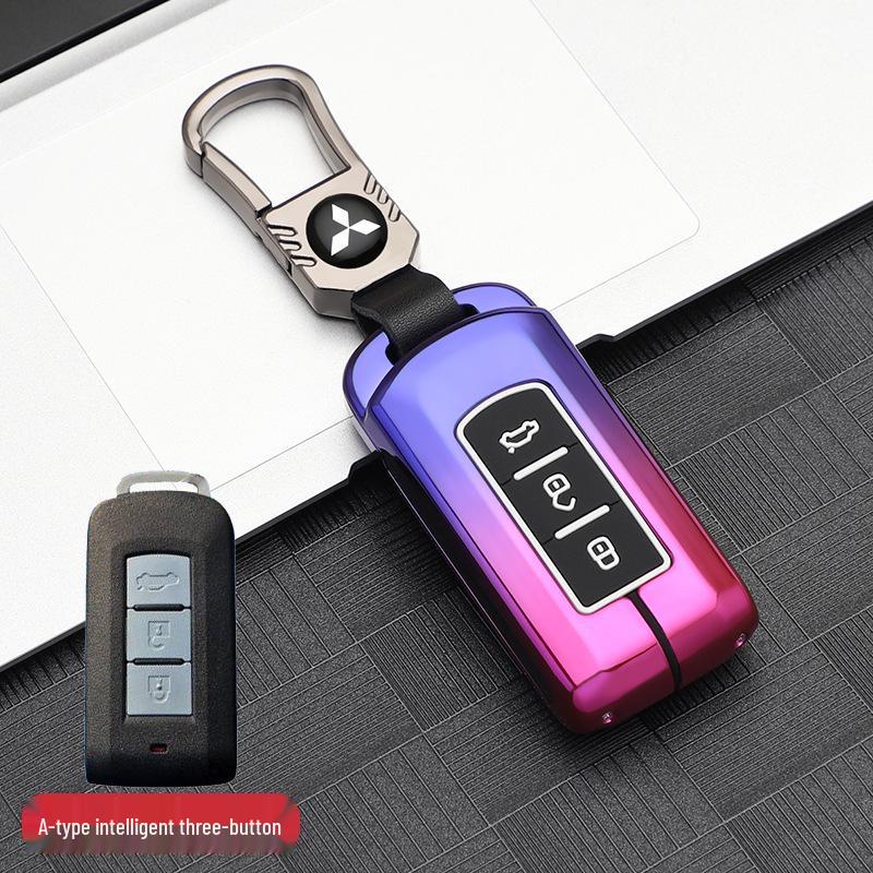 Mitsubishi Key Case for 2021 Outlander, Eclipse Cross, Pajero Sport, ASX: Men's Car Shell & Buckle Modification
