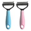 Effectively Cats and Dog Deshedding Brush Double Side Head Grooming Comb for Loose Furs Removing Pet Undercoat Rakes