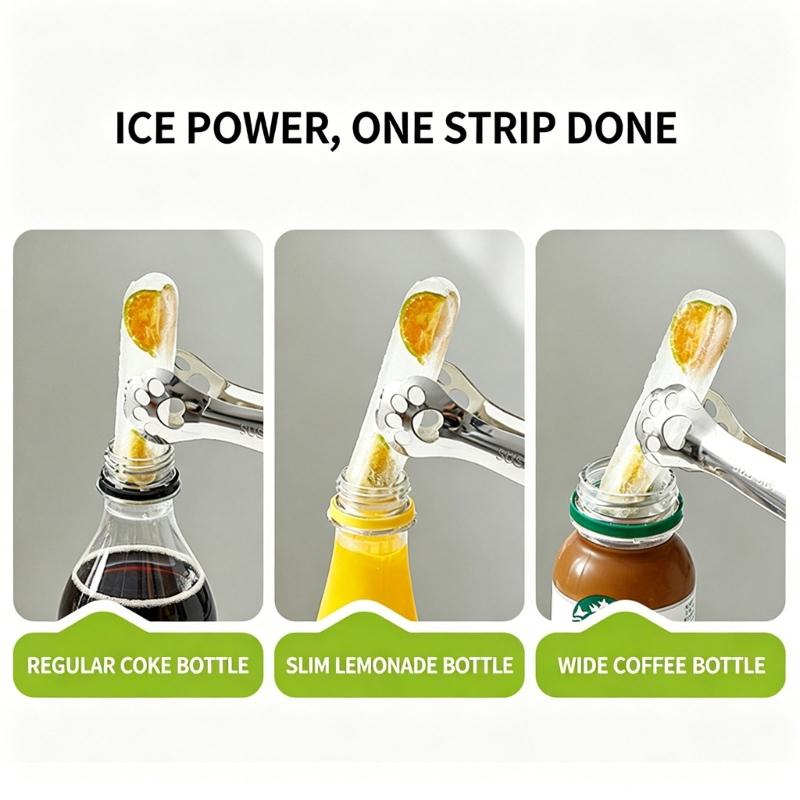 Flexible Silicone Ice Molds 4 Grids Ice Cubes Tray with Lid Suitable For Chilling Beverages And Parties