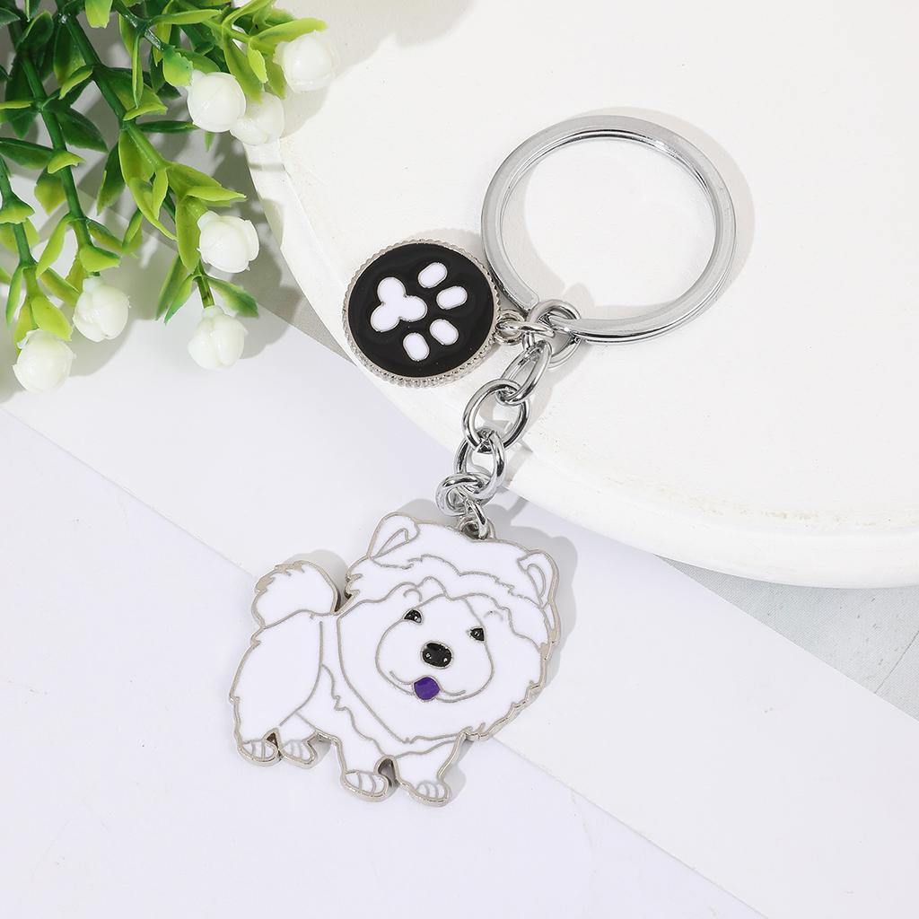 Cute Dog Keyring Gifts Fashionable Animal Charms Small Accessories Car Keyrings and Bag Charms