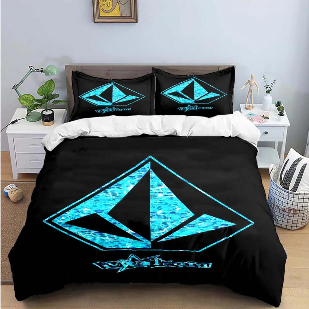 Fashion Exquisite V-Volcom Print Bedding Sets Exquisite Bed Supplies Set Duvet Cover Bed Comforter Set Bedding Set Luxury  Gift
