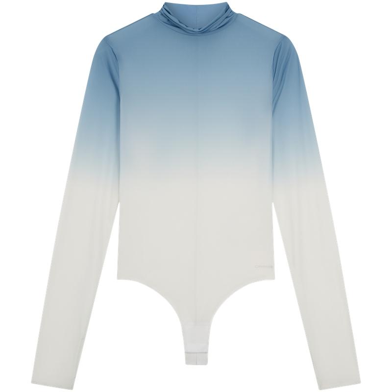 

Calvin Klein Moisture Wicking Quick Dry Gradient Lightweight Stretch Yoga Bodysuit Women bodysuit GWF5K142 M