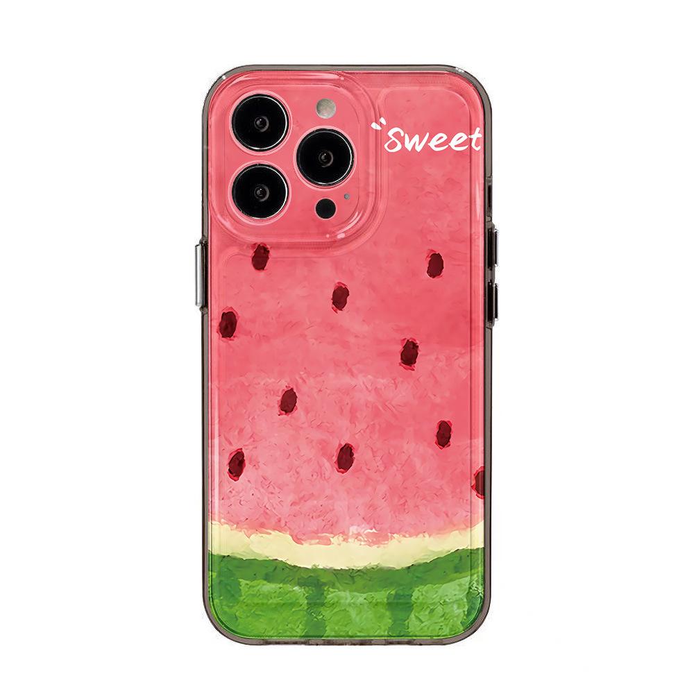 Applicable To iPhone17 ProMax Summer Watermelon Cartoon Space Phone Case Apple 16 Transparent 14/15 Niche
