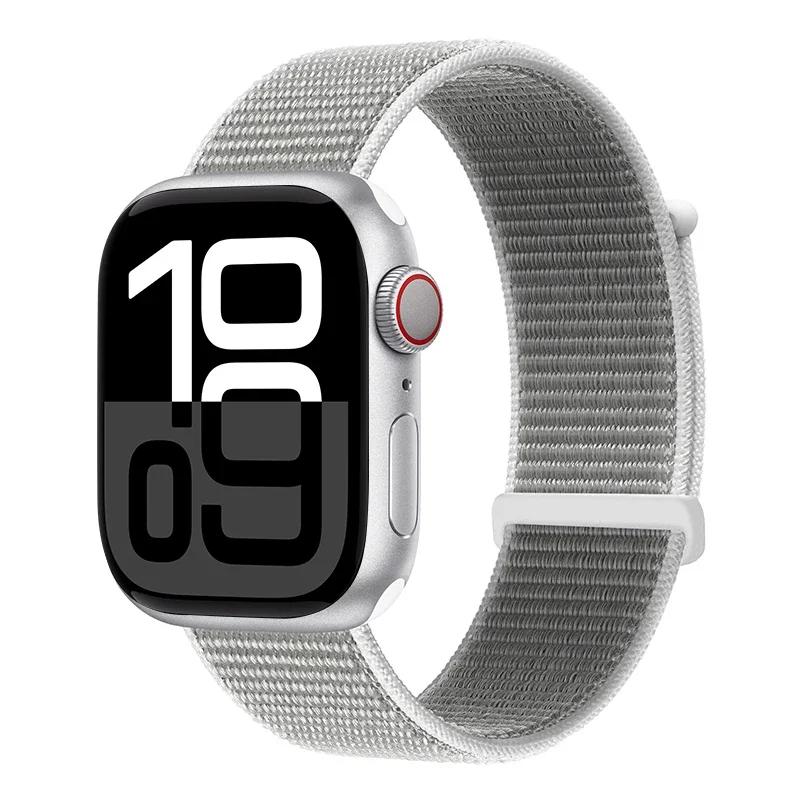 Laço de Nylon para Pulseira Apple Watch 46mm 45mm 44mm 49mm 46mm 40mm 41mm 38mm 42mm Correa Pulseira iWatch Série 6 Se 7 8 9 10 11 ultra1/2/3 pulseira