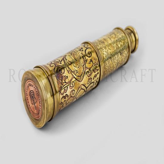 Ручной работы Телескоп Латунная Резьба | 66,04 см | Функциональный Винтажный Латунный Морской Антикварный Подзорный Телескоп